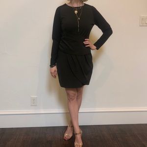 Black and army green Zara Women long sleeve dress.
